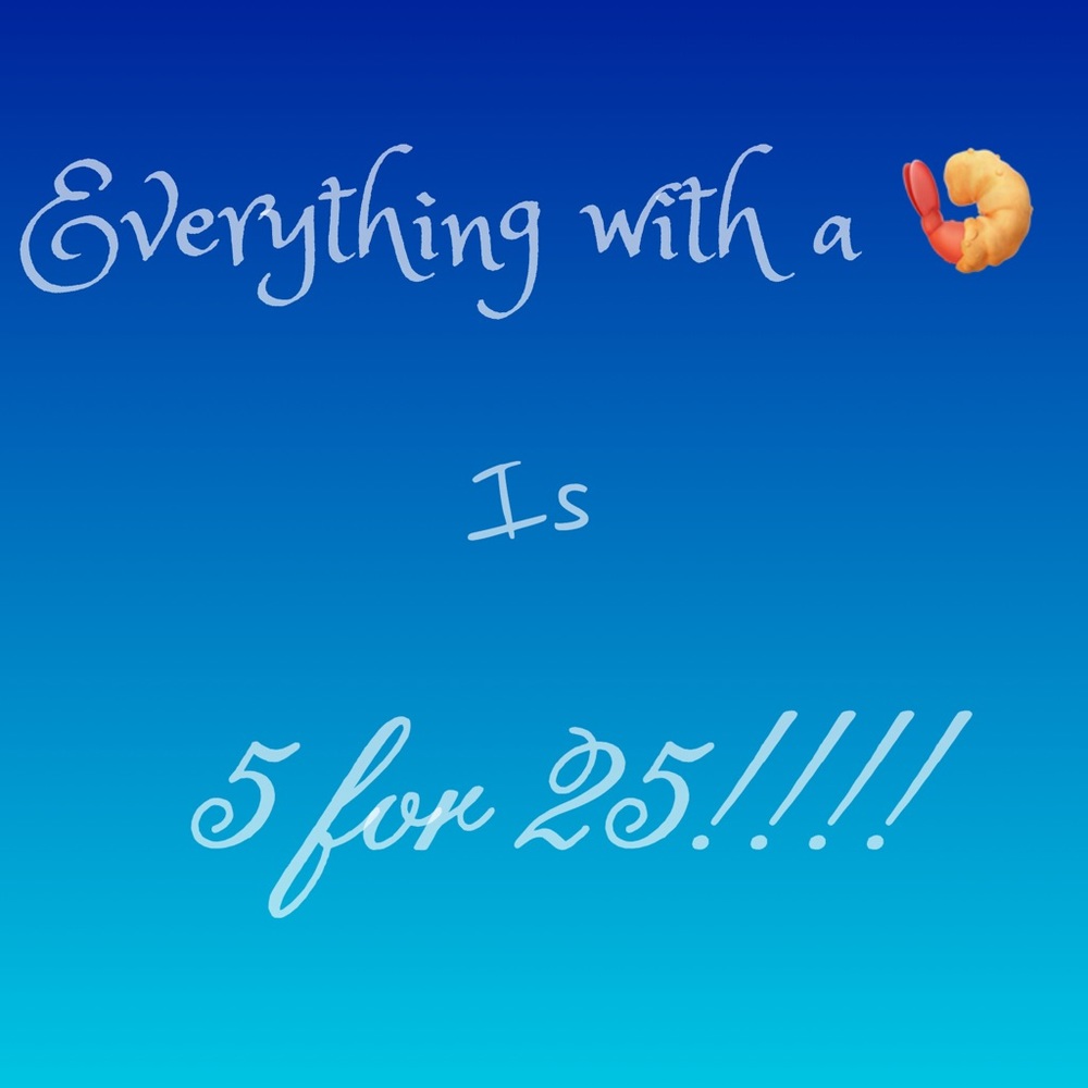 5 for 25!!! 🍤 Emoji items are 5 for 25!!